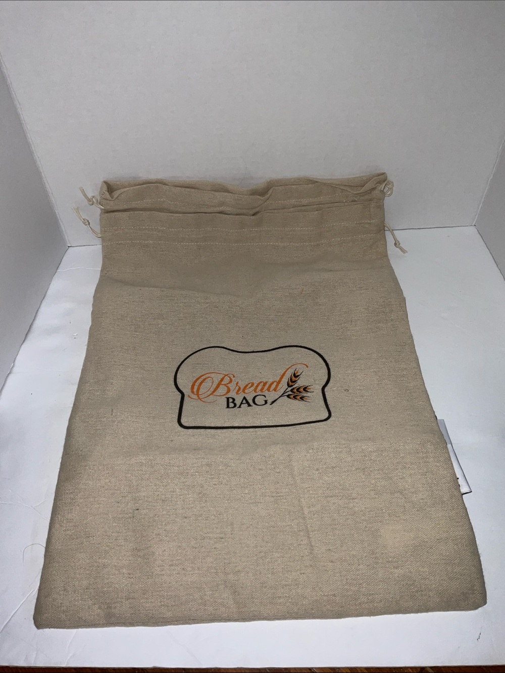 2 Pack Bread Bag Drawstring Tote in Natural Beige